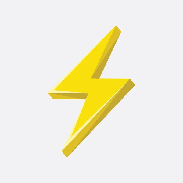 Flash Tecken Thunder Gul Vektor — Stock vektor