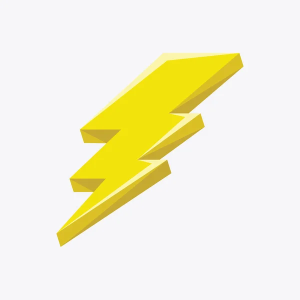 Flash Sign Thunder Yellow Vector — Stock Vector