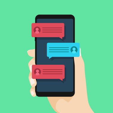 Cep Telefonu Sohbet iletisi bildirimleri.