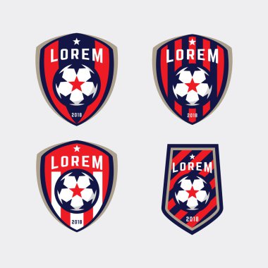 Futbol logo rozet koymak. İyi futbol takımı ve diğer spor takımı.