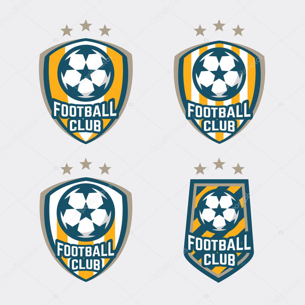 Football logo badges set. Good for soccer team and other sports team.