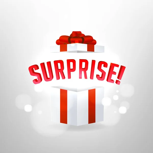 Surprise Intérieur Boîte Cadeau Ouvert Modèle Conception Surprise Anniversaire Concept — Image vectorielle