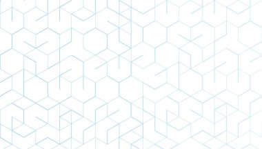 Beyaz arkaplanda soyut geometrik çizgiler. Teknoloji ve bağlantı kavramı.
