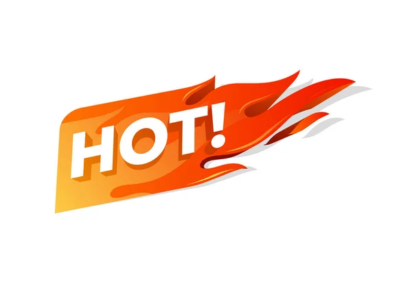 Sıcak Ateş Işareti Yangın Afişi Fiyat Etiketi Sıcak Satış Teklif — Stok Vektör