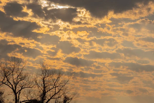 Ein Spätherbstlicher Nachmittag Süden Brasiliens Mit Wolken Und Den Farben — Stockfoto