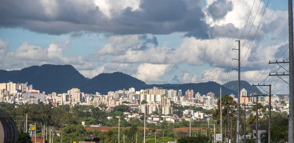 Panorámás Kilátás Santa Maria Belvárosára Brazíliában Rio Grande Sul Államban — Stock Fotó