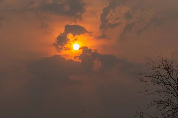 Tarde Paisaje Una Puesta Sol Meridiano Sur América Latina Los —  Fotos de Stock