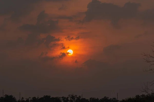 Tarde Paisaje Una Puesta Sol Meridiano Sur América Latina Los —  Fotos de Stock