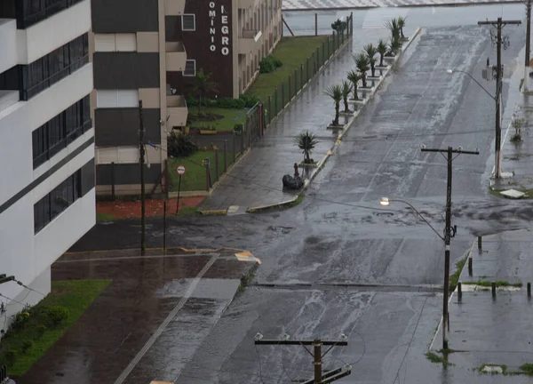 Stadsbilden Tramandai Brasilien Regnig Dag Cityscape Turiststad Södra Regionen Norra — Stockfoto