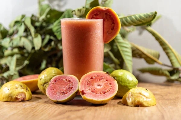 Succo Guava Cui Nome Scientifico Psidium Guajava Esistono Numerose Varietà — Foto Stock