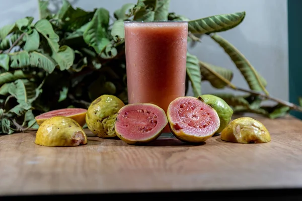 Succo Guava Cui Nome Scientifico Psidium Guajava Esistono Numerose Varietà — Foto Stock