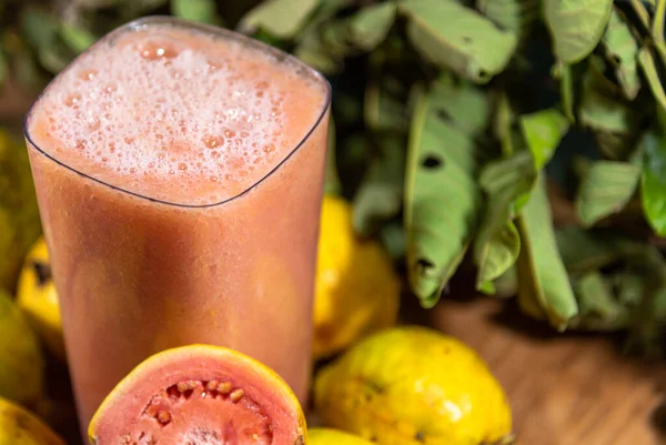 Succo Guava Benefici Salute Del Succo Guava Sono Molti Efficaci — Foto Stock