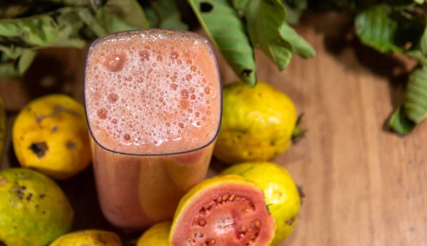 Succo Guava Benefici Salute Del Succo Guava Sono Molti Efficaci — Foto Stock