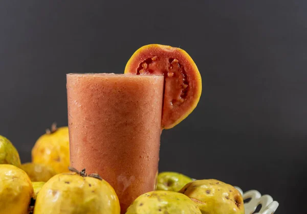 Succo Guava Frutta Succo Guava Sostanze Ricche Che Favoriscono Intero — Foto Stock