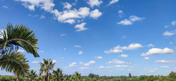 Paisagem Rural Cidade São Vicente Sul Tarde Ensolarada Com Céu — Fotografia de Stock