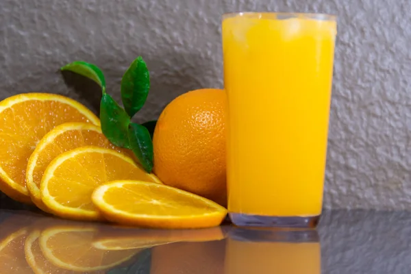 Апельсиновый Сок Фрукты Апельсиновый Сок Имеет Большие Преимущества Компоненты Апельсина — стоковое фото