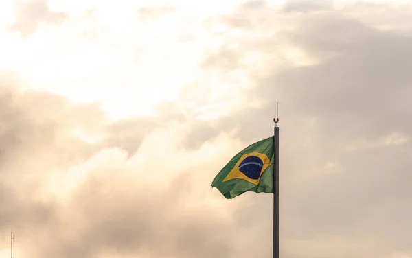 Bandera Brasil Pabellón Símbolo República Símbolos Nacionales Bandera Ondeando Bandera —  Fotos de Stock