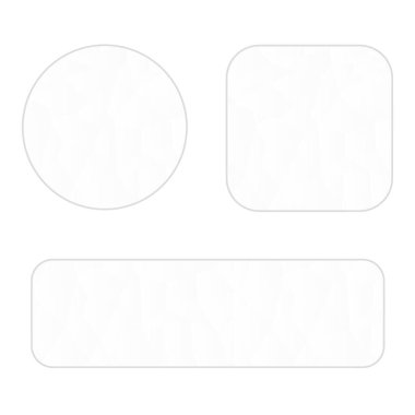 Afiş ve düğme beyaz çokgenler vektör