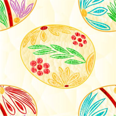 Sorunsuz doku çokgenler Paskalya yumurtaları vektör