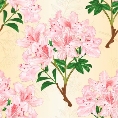 Sorunsuz doku hafif pembe ormangülü şube dağ çalı ve rowanberry vintage vektör çizim düzenlenebilir el çizmek