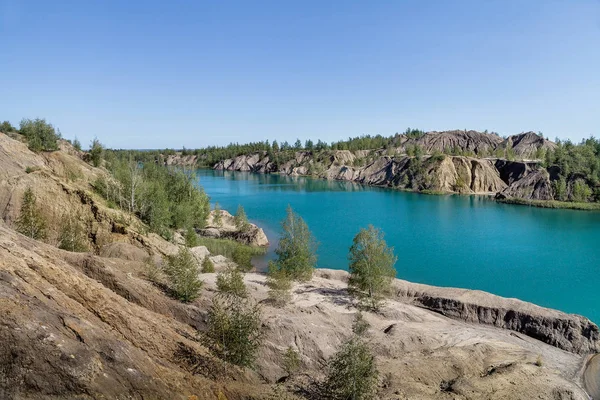 Uitzicht Oude Zandbak Het Meer Rusland Tula Regio — Stockfoto