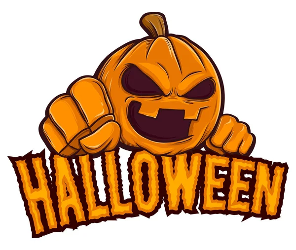 Halloween Jack Linterna calabaza carácter fondo — Archivo Imágenes Vectoriales
