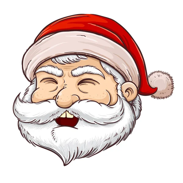 Glada jultomten ansikte — Stock vektor