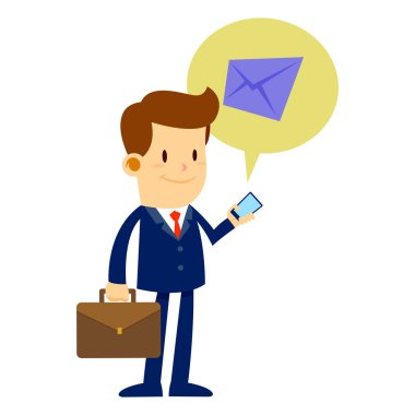 E-posta ile akıllı telefonunu kontrol işadamı