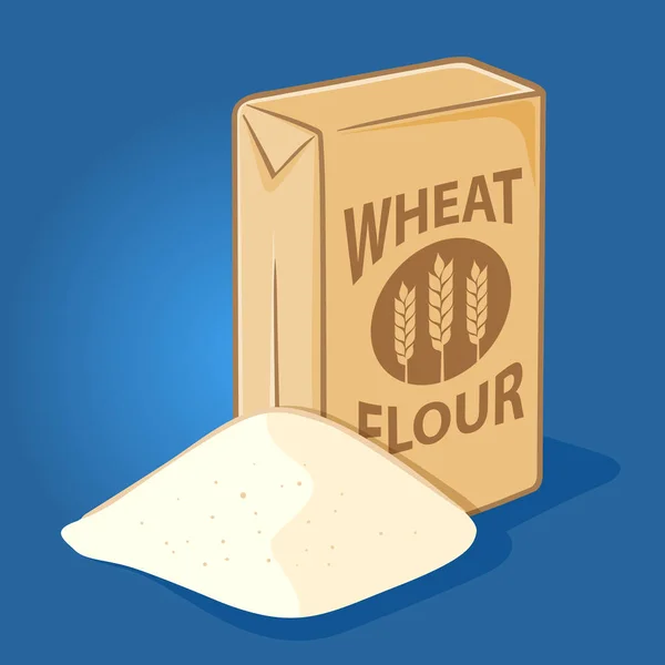 Упаковка пшеничной муки — стоковый вектор