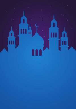 Ramazan mübarek Camii siluet arka plan