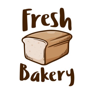 Taze ev fırın ekmek simgesi Logo yaptı