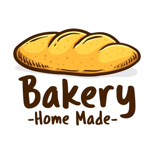 Home Made λογότυπο εικονίδιο κατάστημα αρτοποιίας — Διανυσματικό Αρχείο