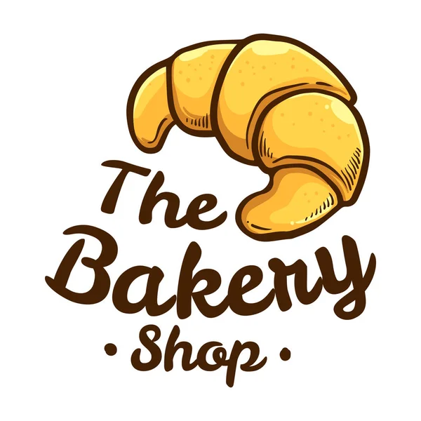 Logo ikonu obchod pekárna Croissant — Stockový vektor