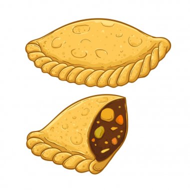 Kue Pastel bütün ve dilimlenmiş