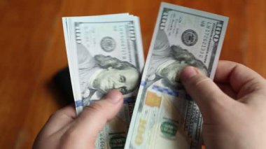 İşadamı dolar sayar