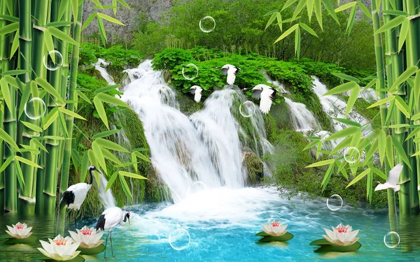 Duvar kağıdı 3D doğal görünüm