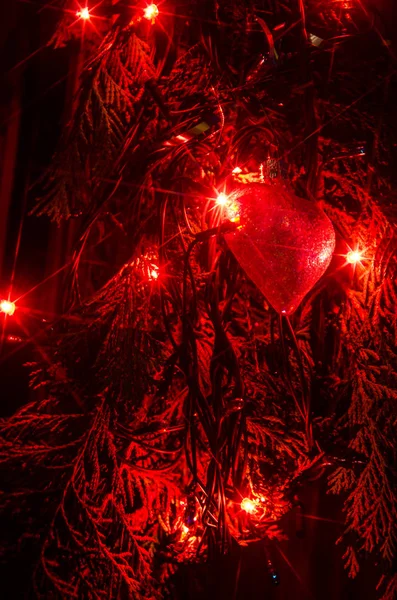 Las luces de Navidad son un símbolo clásico . —  Fotos de Stock