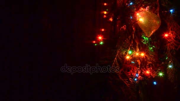 Рождественские огни классический символ . — стоковое видео