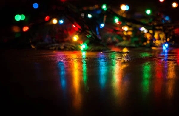 Luzes de Natal são um símbolo clássico . — Fotografia de Stock