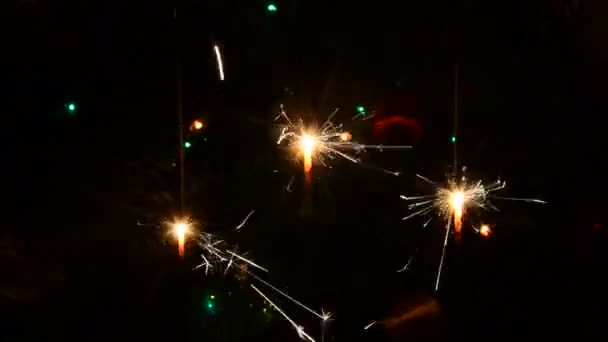 Brilhantes de Natal em chamas — Vídeo de Stock