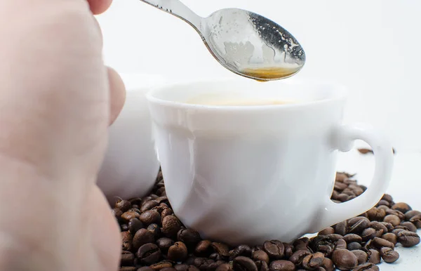 A cup of hot coffee — Stock Photo, Image