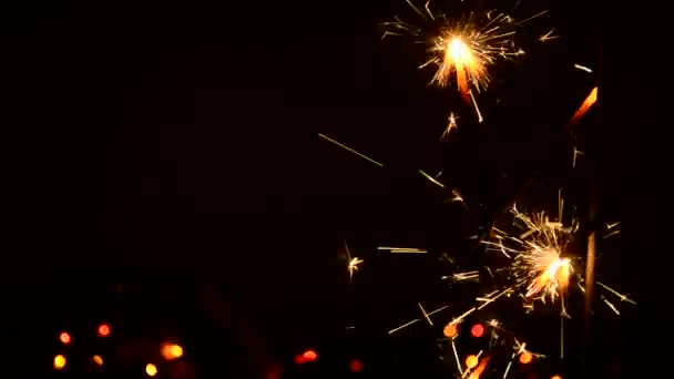 Brilhantes de Natal em chamas — Vídeo de Stock