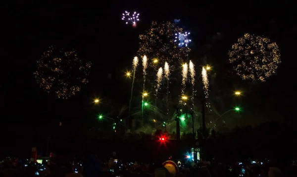 Fireworks Show Prague — Stock Photo, Image