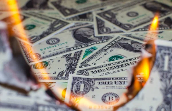 Burning one dollar