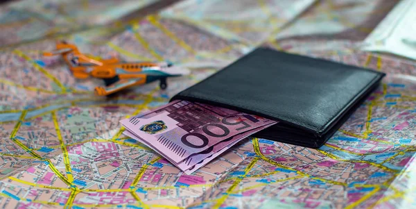 Geld om te reizen — Stockfoto