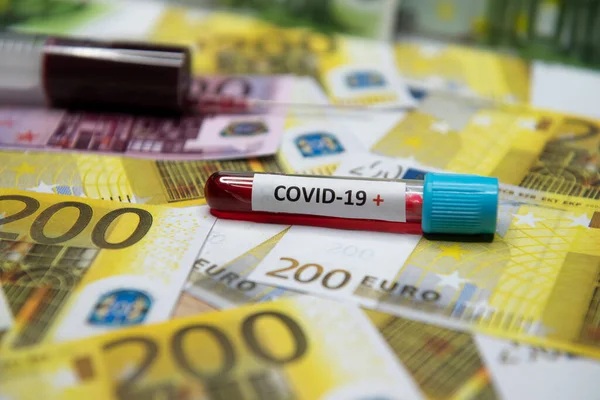 Eurogeldbankbiljet Als Symbool Voor Economische Recessie — Stockfoto