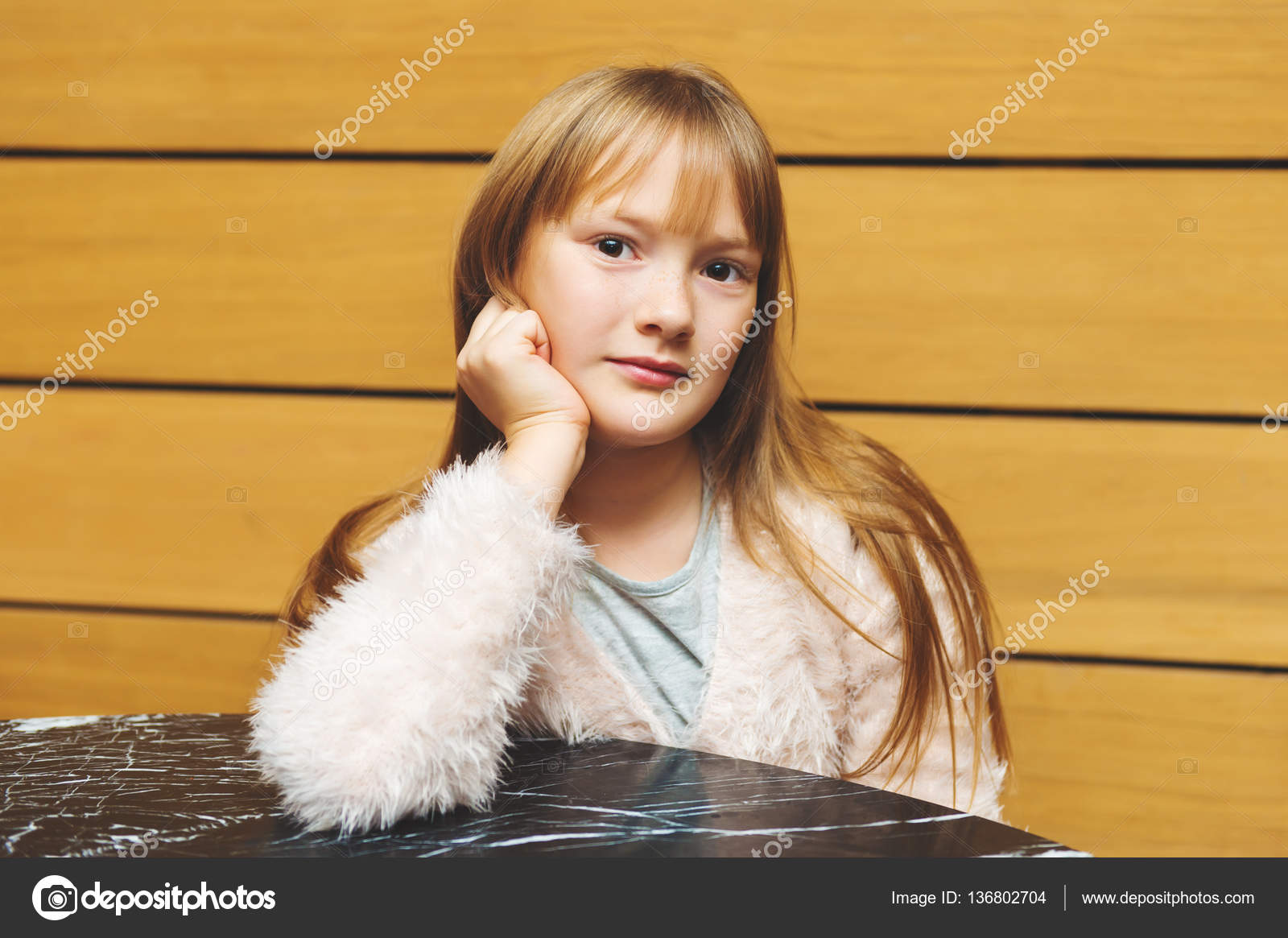 Cute Haircuts 8 Yr Old Girl Indoor Portrait Of Cute 8 9 Year Old