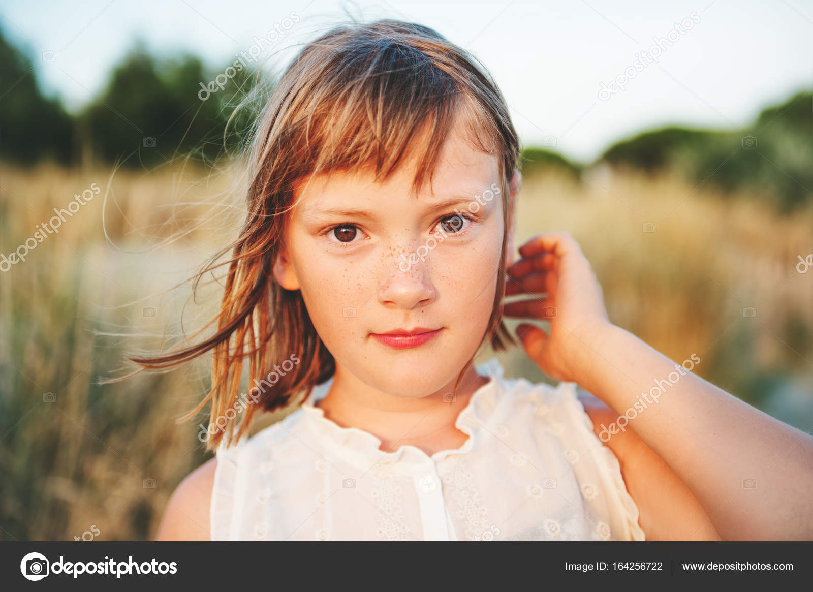 Bob Haircut For Toddler Girl Close Up Portrait Of Sweet Little