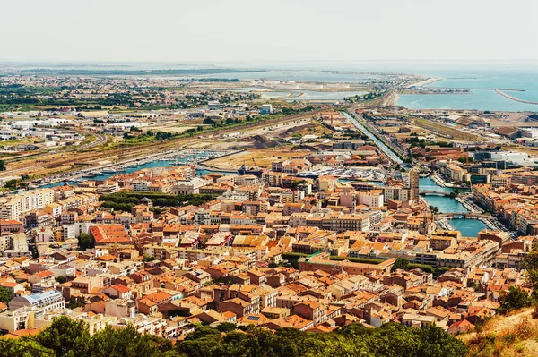 Sete - Venedik, Languedoc, hava görünümünü bilinen Fransız Akdeniz kıyısında küçük bir kasaba büyüleyici
