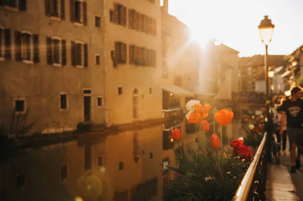 Canal Annecy Departamento Alta Saboya Región Alpes Del Ródano Auvernia — Foto de Stock